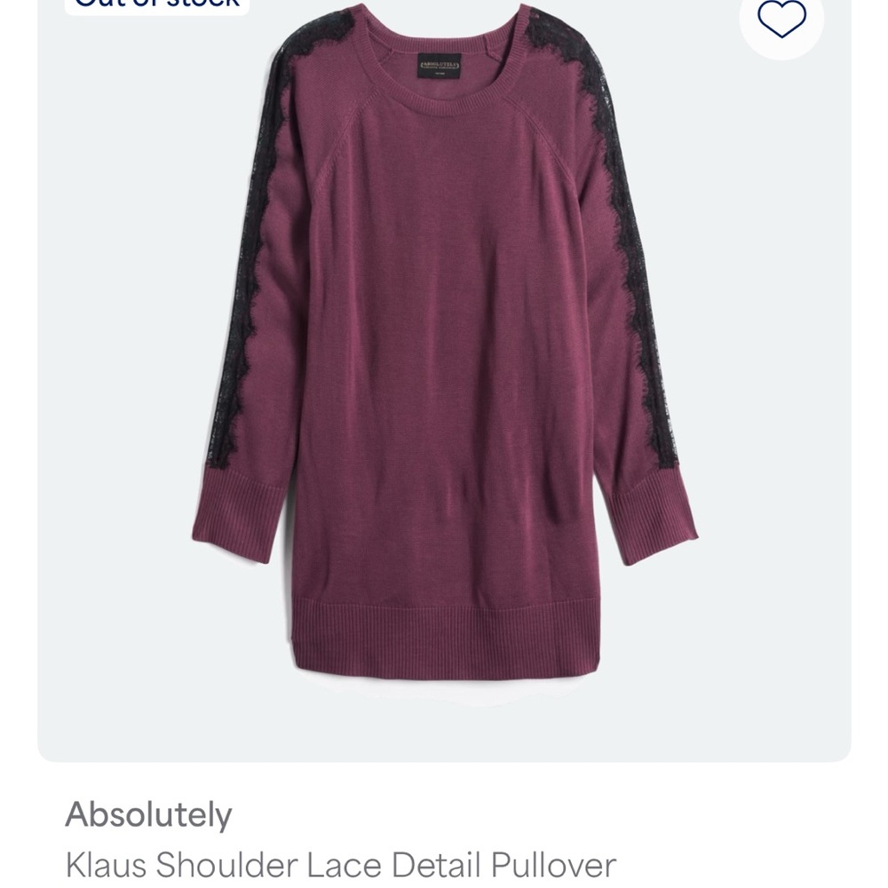 Purple and Black Lace sweater
